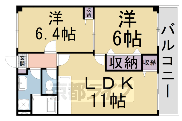 アメニティ東香里の間取り