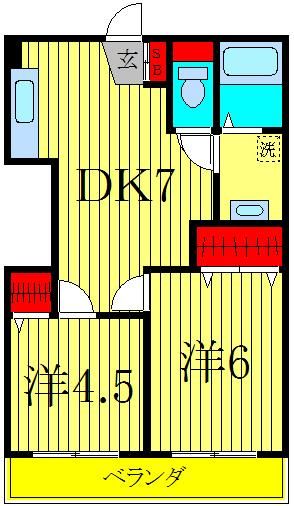 東京都葛飾区青戸８（マンション）の賃貸物件の間取り