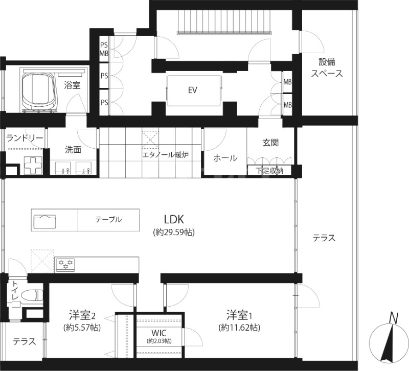 THE RESIDENCE MUROMI by Nudgeone.の間取り