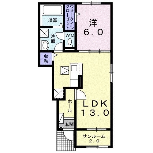 シエルブルーの間取り