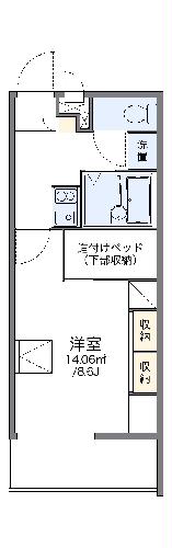 レオパレスプレミール東本浦の間取り