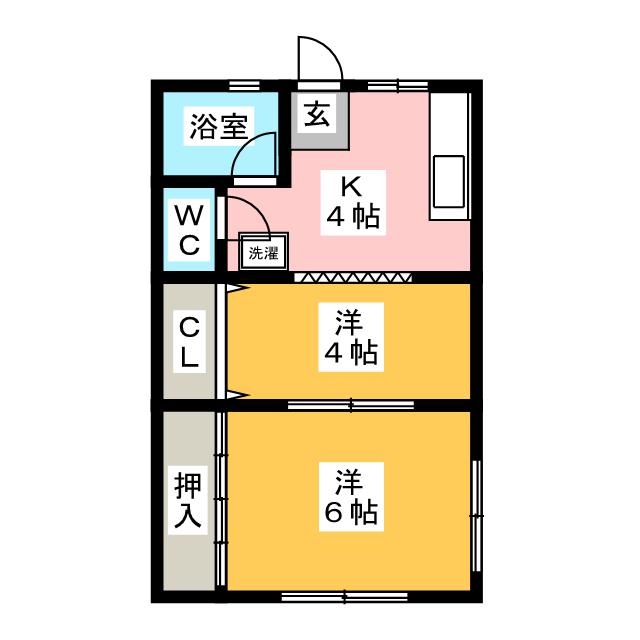 北岡荘の間取り