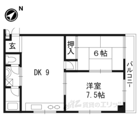 蒼ｔｅｒｒａｃｅ桃山城２の間取り