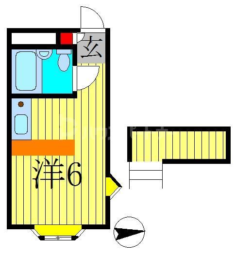 松戸市常盤平双葉町のアパートの間取り