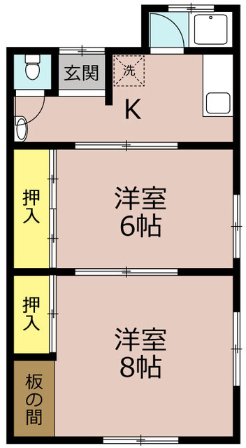 西繁マンションの間取り