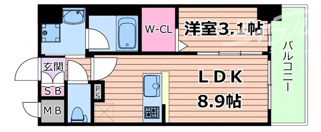 吹田市垂水町のマンションの間取り