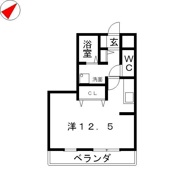 野洲市栄のアパートの間取り