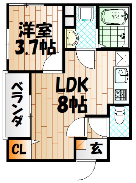 フェリシティ三萩野の間取り