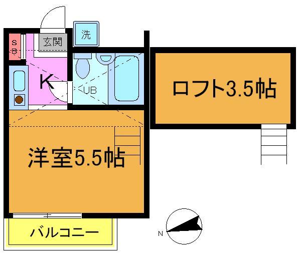 市川市北方のアパートの間取り