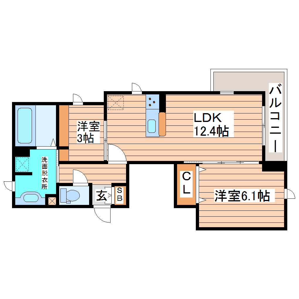 【D-ROOM白萩町の間取り】