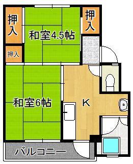 ビレッジハウス畑１号棟の間取り