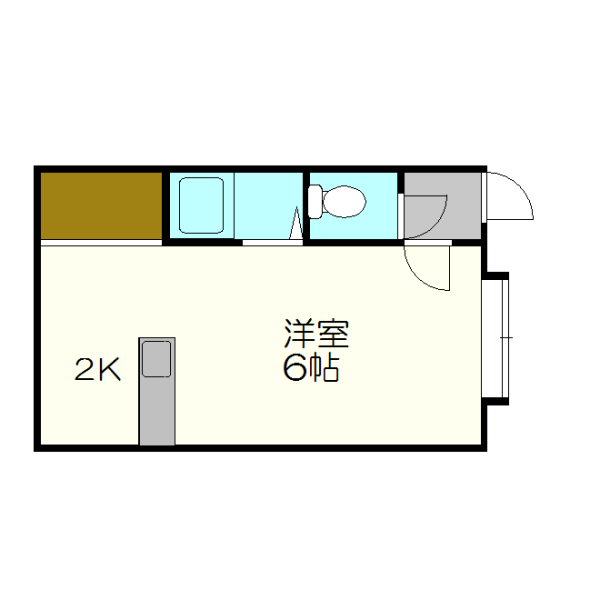 札幌市厚別区厚別中央五条のアパートの間取り