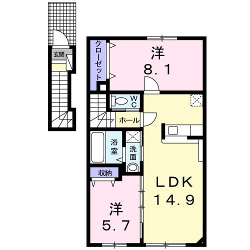 Ｖｉｌｌａ　佐藤　Ｄの間取り