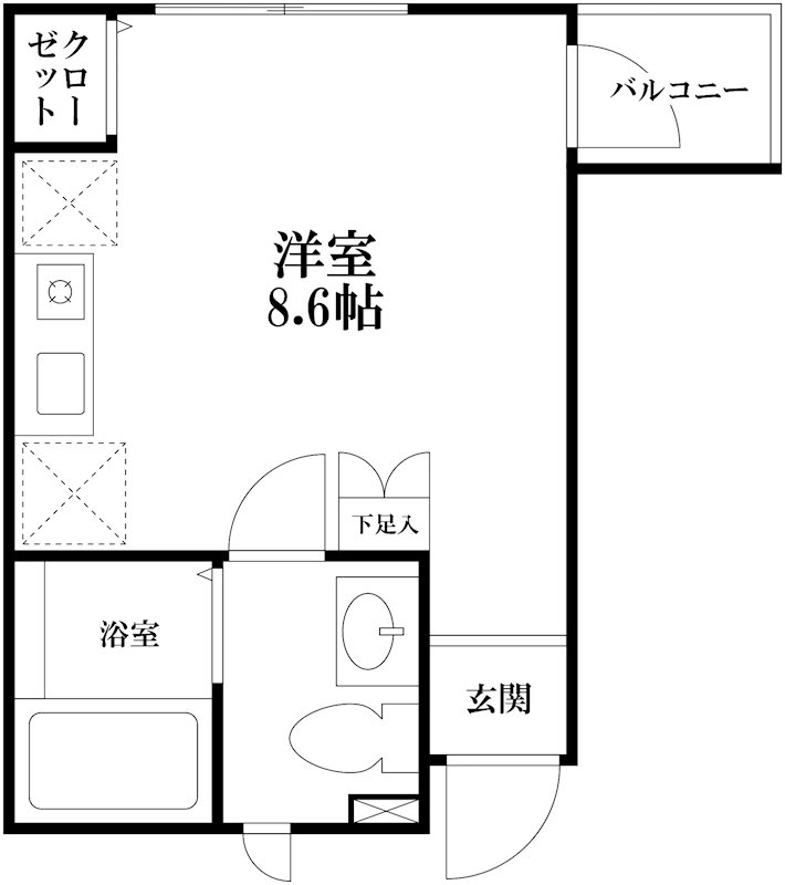 ステップ中野104の間取り