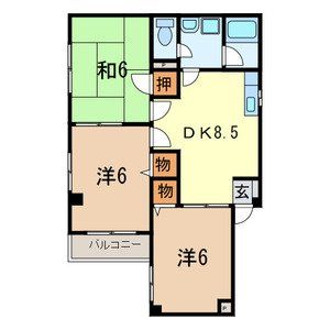 さいたま市中央区上落合のマンションの間取り