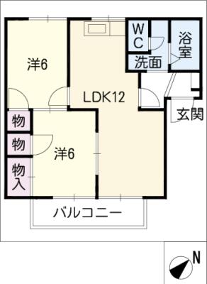 セントラル・ビラ・スズカＤ棟の間取り