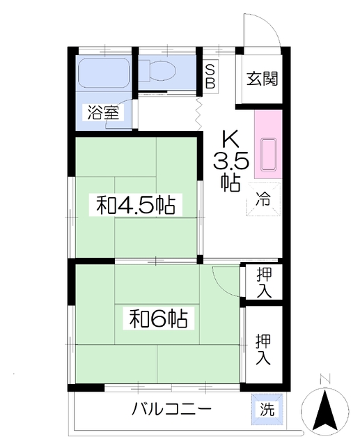 船橋市海神のアパートの間取り