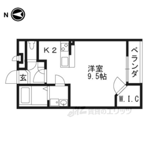 亀岡市千代川町小川のアパートの間取り