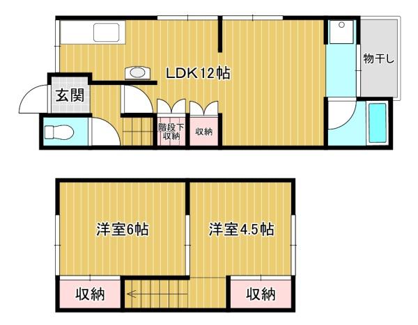 【貸家　物集女町中海道88-17の間取り】