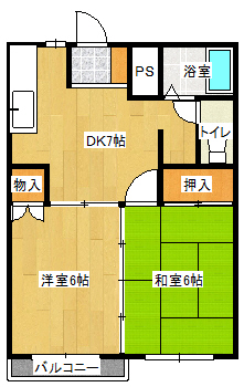 ジュンハイツの間取り