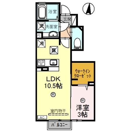 敦賀市平和町のアパートの間取り