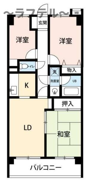 入間市東藤沢のマンションの間取り