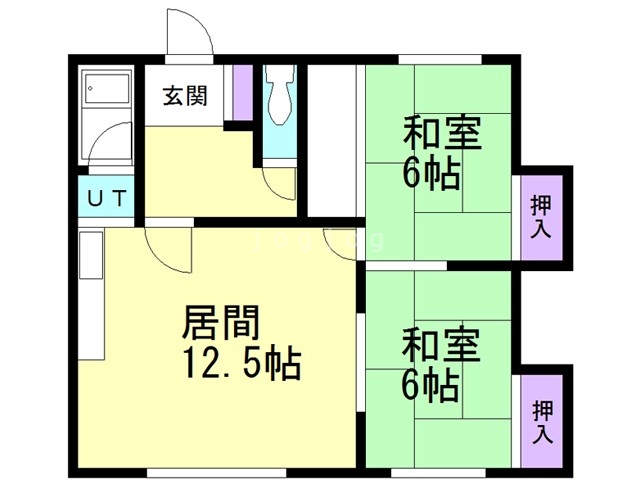 釧路郡釧路町光和のアパートの間取り