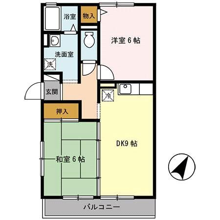 太田市熊野町のアパートの間取り