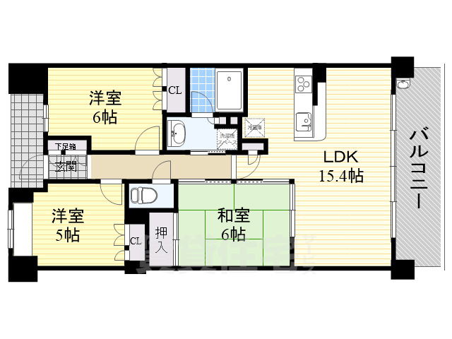 プラウド茨木東中条の間取り