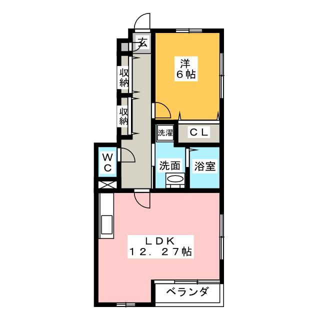 アンプルールリーブル高柳の間取り