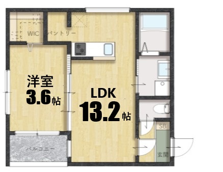 ハイブリッジ輝の間取り