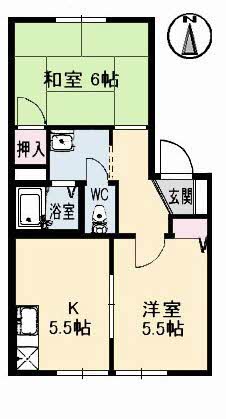 フレンド宮田　A棟の間取り