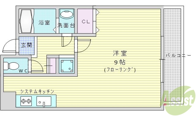 【箕面市坊島のマンションの間取り】