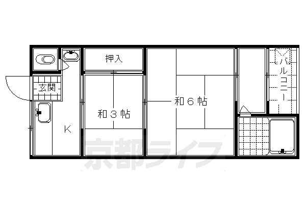 京都市東山区本瓦町のマンションの間取り