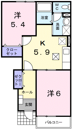 ドミールパストラルBの間取り