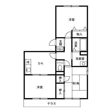 船橋市高根台のアパートの間取り