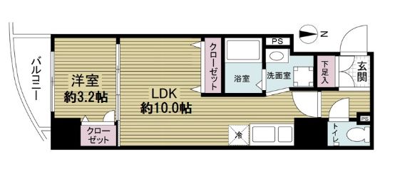 地下鉄堺筋線 長堀橋駅 徒歩3分 15階建 築8年の間取り写真