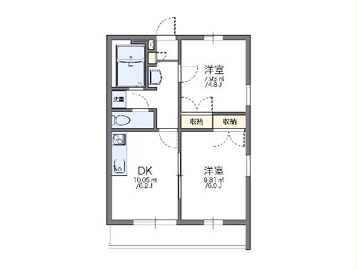 レオパレス祐ノ木の間取り