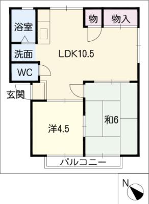 パナハイツ中央三谷　１３０の間取り