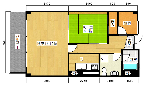 芦屋アーバンライフの間取り