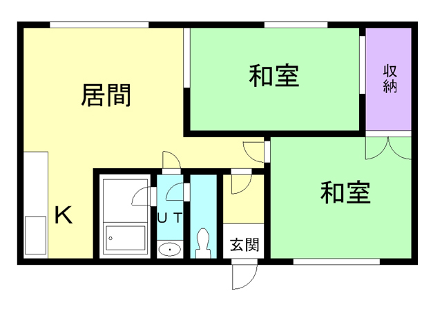 苫小牧市ときわ町のアパートの間取り