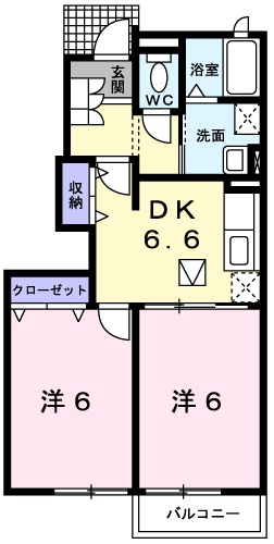 兵庫県姫路市西今宿８（アパート）の賃貸物件の間取り