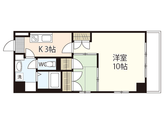 広島県広島市中区広瀬町（マンション）の賃貸物件の間取り