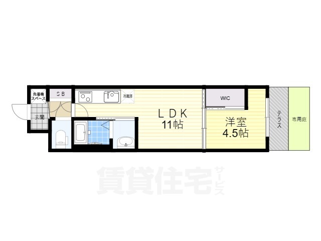 京都市南区八条源町のマンションの間取り