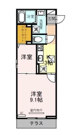 さいたま市西区大字指扇のアパートの間取り