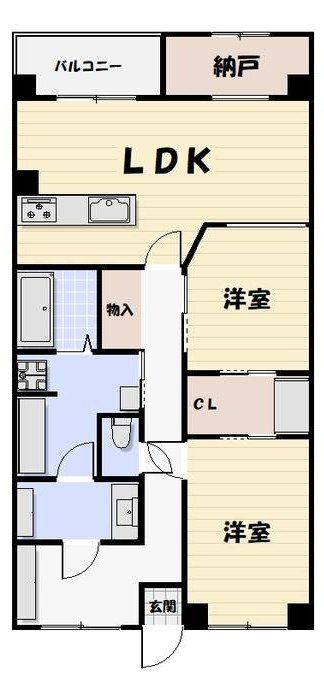 【千葉市花見川区検見川町のマンションの間取り】