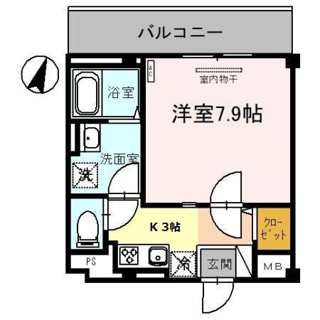 【三郷市中央のアパートの間取り】