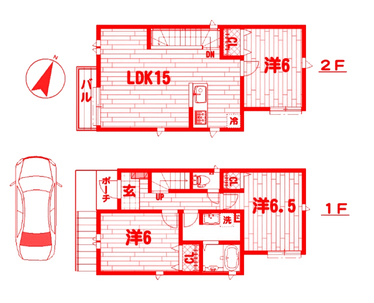 神奈川県横浜市旭区二俣川２（一戸建）の賃貸物件の間取り