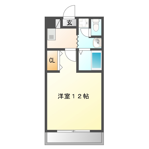 東広島市西条西本町のマンションの間取り