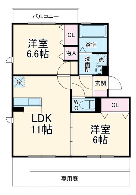 八潮市大字浮塚のアパートの間取り